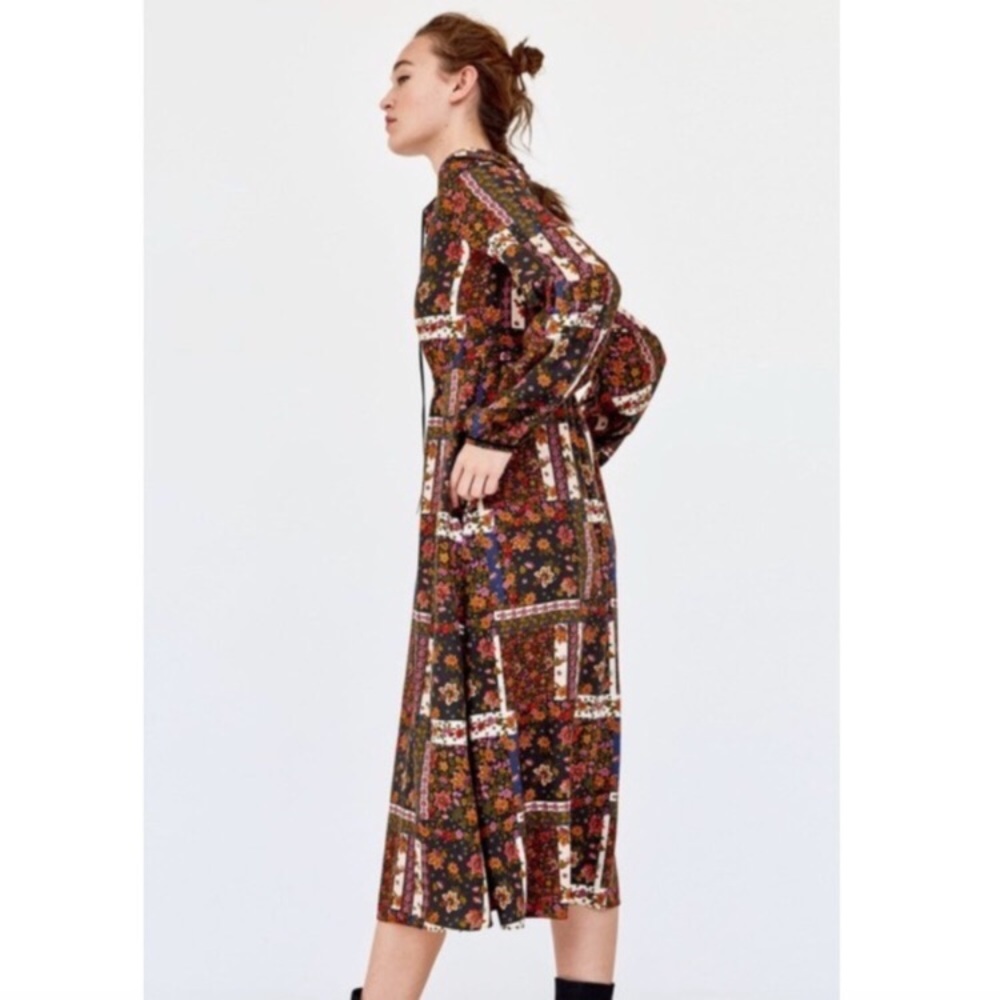 Zara Retro Hippie Patchwork Dress - Picture 4 of 5